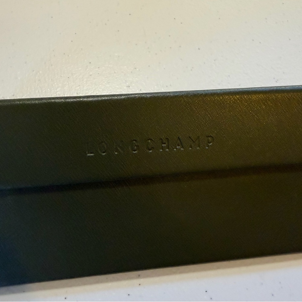 Longchamp Semi-Hard Shell Folding Eyeglasses Glasses Case Olive Green Designer - Picture 4 of 6